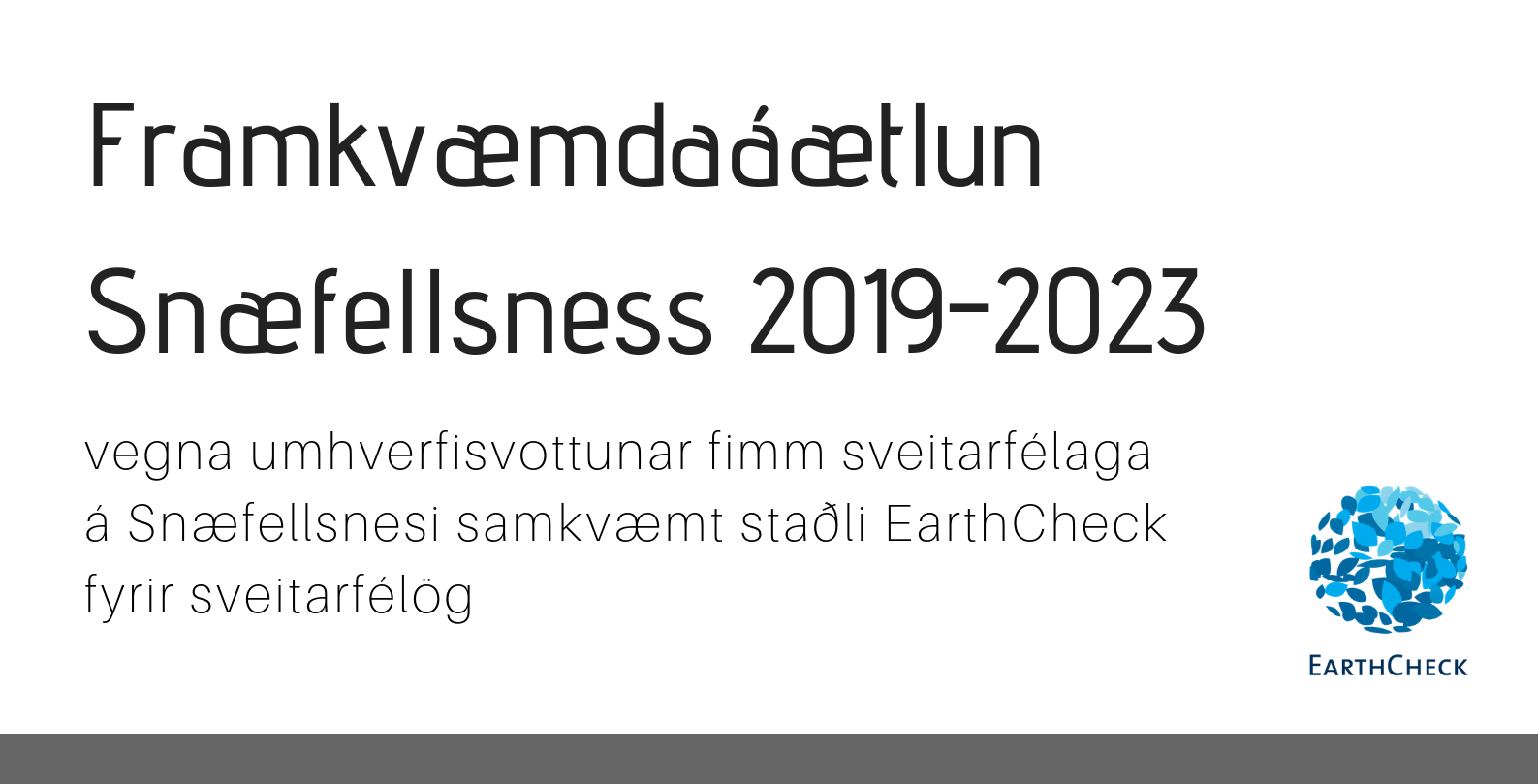 Framkvæmdaáætlun Snæfellsness 2019-2023